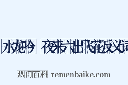 水龙吟·夜来六出飞花反义词是什么意思的图片